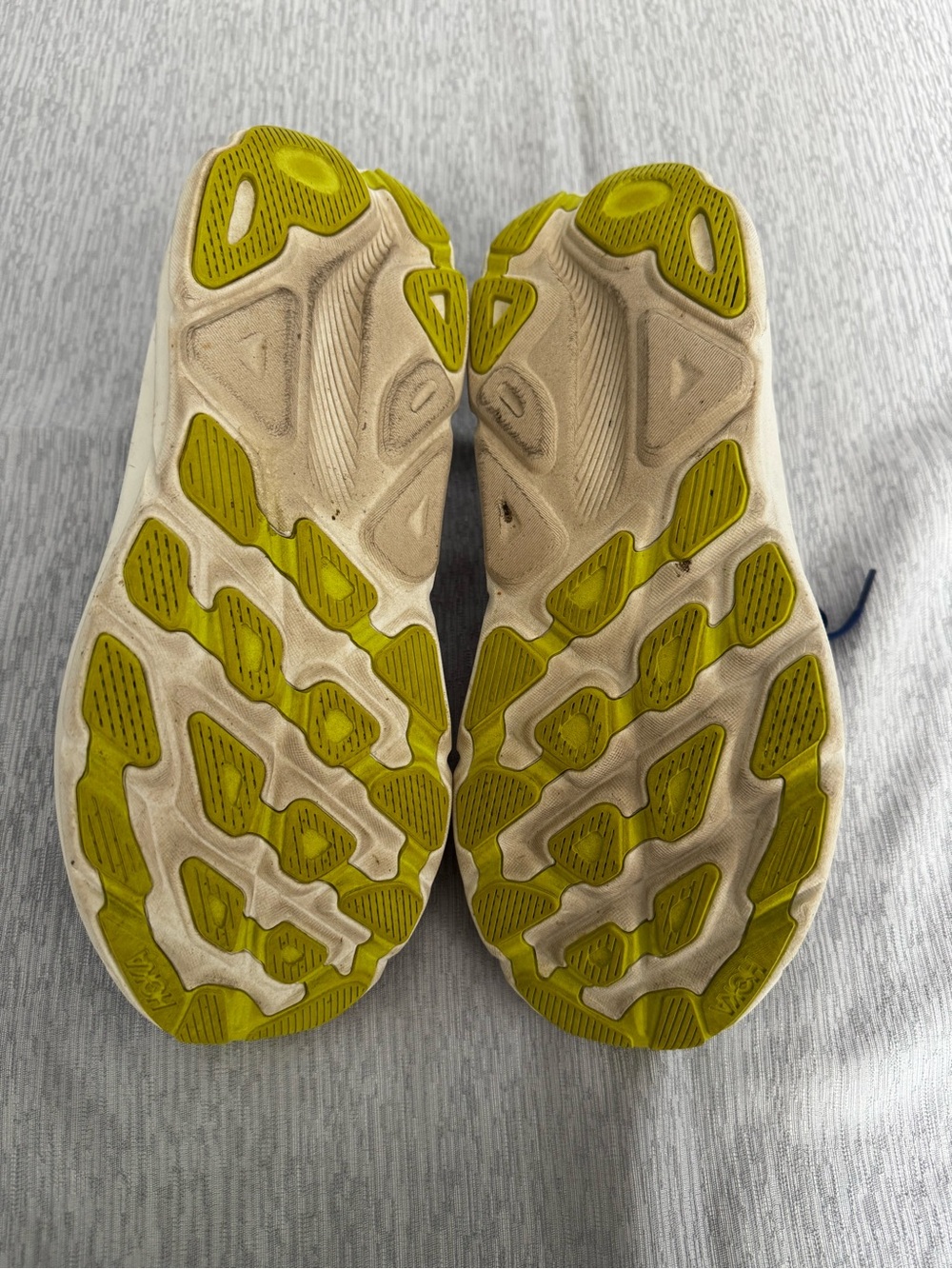 Hoka One One Navy Running Shoe with Coral and Yellow Accents - Picture 5 of 5